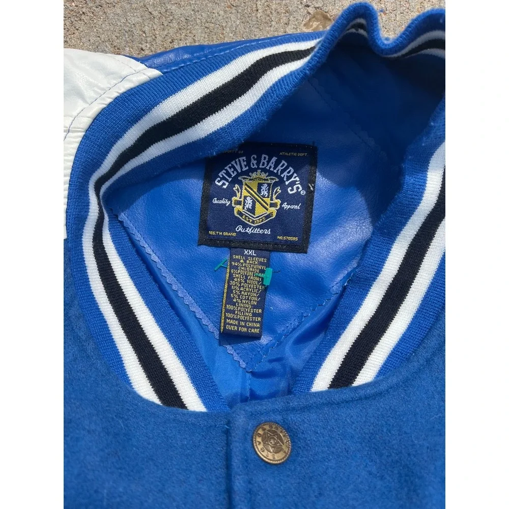 Vintage Duke Blue Devils Varsity Jacket Mens 2XL Blue Wool Steve And Barrys